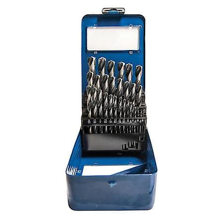 High Speed Steel Drill Bit Set, 29 Piece, 1/16" To 1/2" By 64Ths