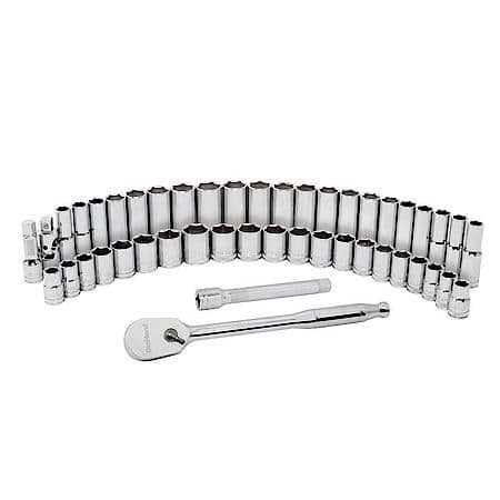 1/2 in. Drive Socket Set, 46 Piece, 90 Tooth