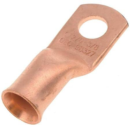 Copper Ring Lugs, 2/0 Gauge, 3/8"