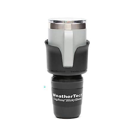 For Use In Existing Cup Holder, Weathertech Text, Black, Plastic, Non-Lighted