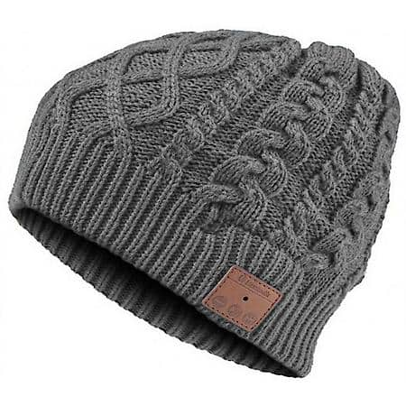 Bluetooth Cable Knit Beanie - Grey