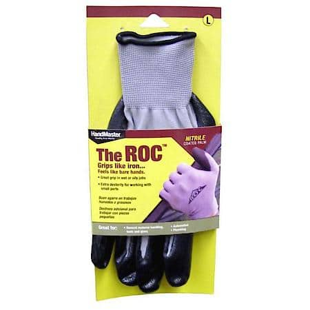 The ROC Nitrile Coated Palm, Grey Nylon Shell Glove - Extra Large