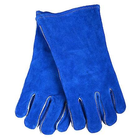 Blue Leather Welding Gloves (Men's L)