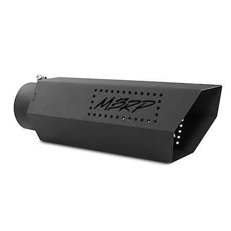 Exhaust Tip, 5 In Hex Tip 4 InID inlet 16 In length, No Logo, Black Coated