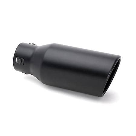 Black Bolt-On Exhaust Tip, 2-1/4 ID - 3-3/4 OD - 9" (L)