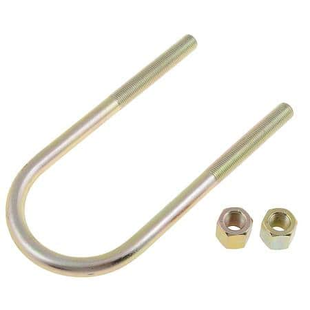 Threaded U - Bolt Kit, Round, Thread Size - 1/2" - 20, Length - 7 in., Inside Width - 2 - 7/8"