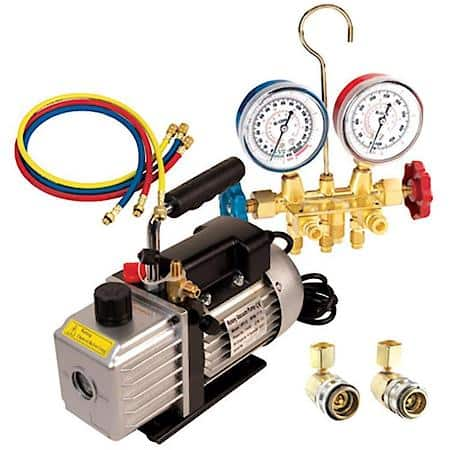 Vacuum Pump & Gauge Set Asst