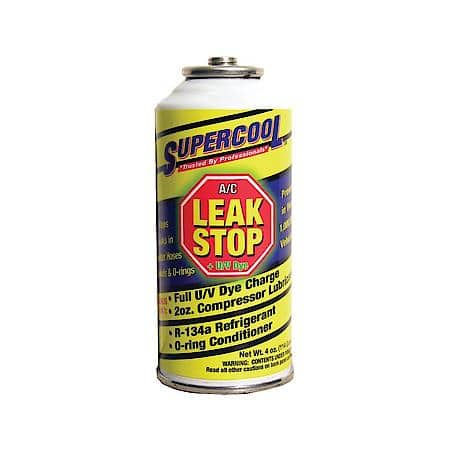 R134a Seal Leak Stop + UV Dye AC Oil Lubricant: Stops Small Leaks In Rubber Components, 4 oz