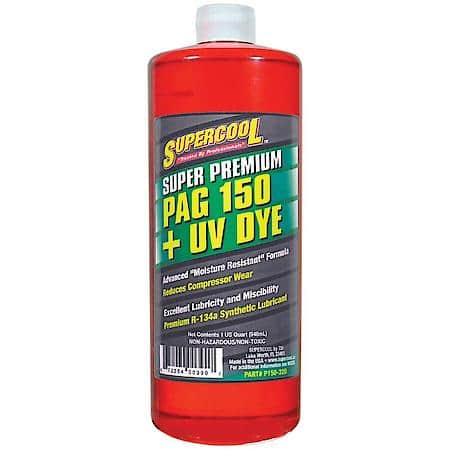 PAG 150 +UV AC Oil Lubricant: Exceeds OEM Specs, Resists Moisture, 32 oz