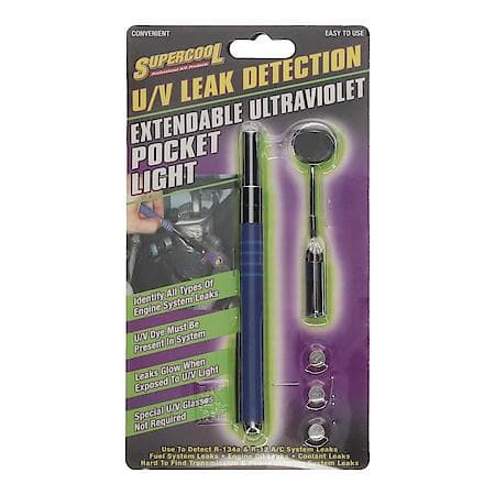 UV Extendable Pen Light with Mirror AC Oil Lubricant: Pocket Sized