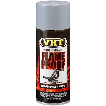 FlameProof Coating: Flat Gray Primer, Aerosol, Ceramic Resins Resist Heat Up To 2000 Deg. F, 11 Oz