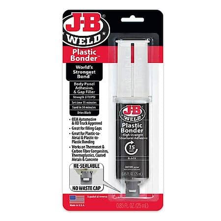 Plastic Bonder: Black Syringe, Strong & Fast