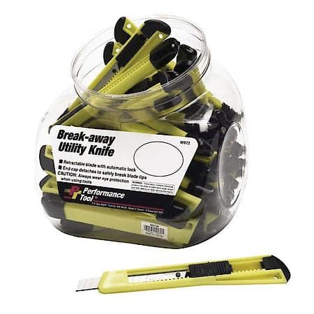 35 Piece Break-Away Utility Knife Fish Bowl Merchandiser