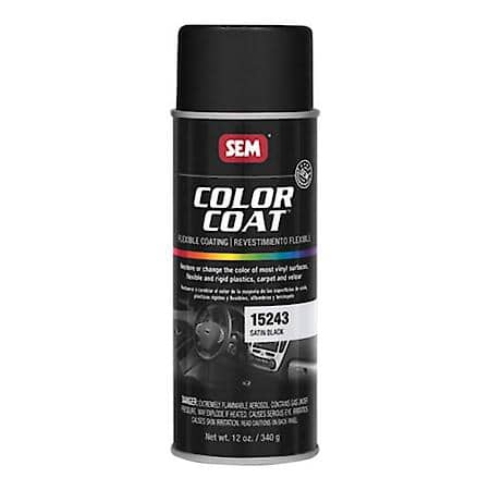 Satin Black Color Coat - The industry standard for vinyl or plastic restoration -Fade resistant