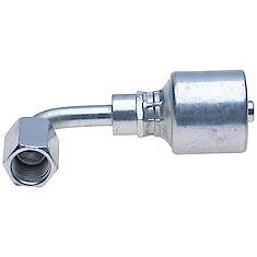 Gates Female JIC 37 Flare Swivel - 90 Bent Tube (MegaCrimp