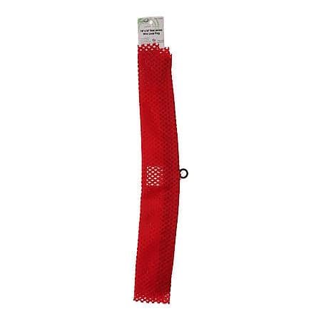 Wire Loop Flag, Red Jersey - 18" x 18" - Plastic sleeve over wire protects shoulder of flag