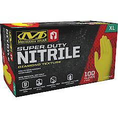 8 Mil Super Duty Nitrile Disposable Gloves 100 Bx X Large Yellow D01 01 011 100 Advance Auto Parts