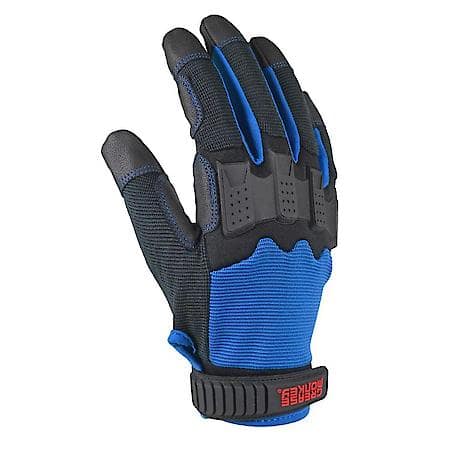 General Purpose Mechanic Gloves, X-Large - An Economical Choice - Black with Red trim - Velcro closure