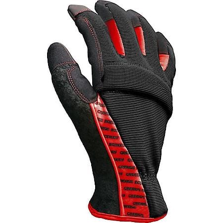 Tool Handler Mechanic Gloves, Large - An Economical Choice - Black with Red Trim