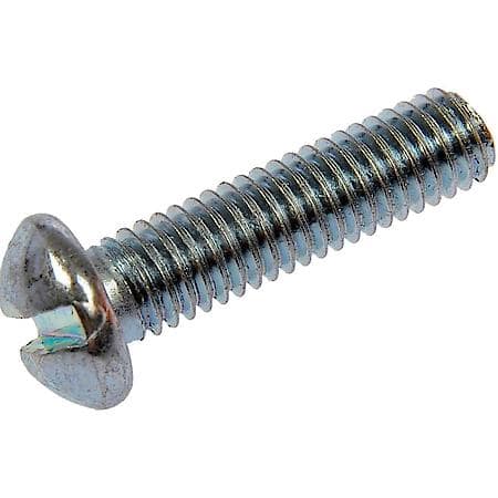 Machine Screws, Round Head Slotted, Thread Size - 10-32, Length - 3/4"