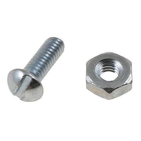 Machine Screws, Round Head Slotted, Thread Size - 8-32, Length - 1/2"