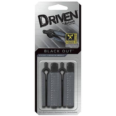 Vent Clip Air Freshener: Black Out Scent, 4 Pack
