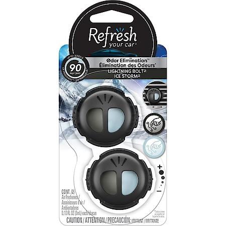 Mini Diffuser Air Freshener, Lightning Bolt/Ice Storm, 2 Pack