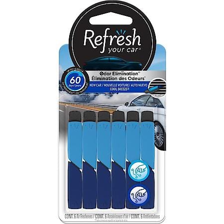 Vent Clip Air Freshener: New Car/Cool Breeze Scent, 6 Pack