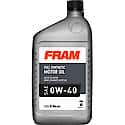 Full Synthetic 0W-40 Motor Oil: 1 Quart