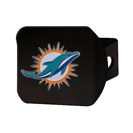 NFL - Miami Dolphins Class III Black Hitch Cover with 3D Color Emblem