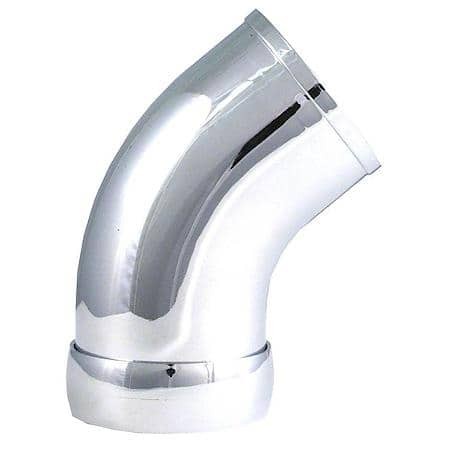 Intake Tube 3" Chrome ABS 45 Degree Elbow w/Collar