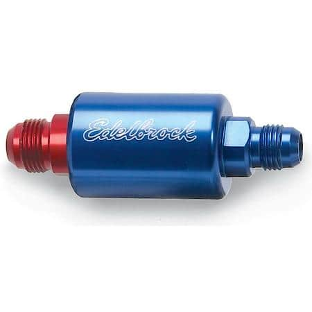 High-Flow Fuel Filter #8130 Blue Anodized Finish