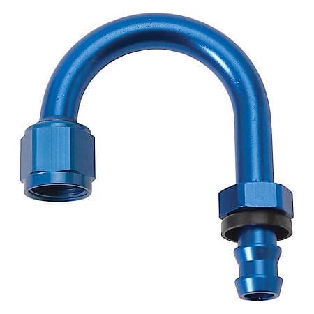 Twist Lok Hose End, (Radius - 1 in.), 180° - 6 AN