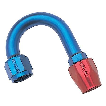 Hose End, Centerline Radius - 1-1/4", Red/Blue, 180°