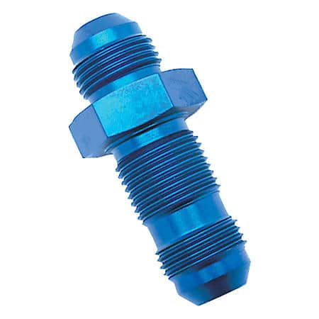 Straight Flare Bulkhead - 3 AN, Blue