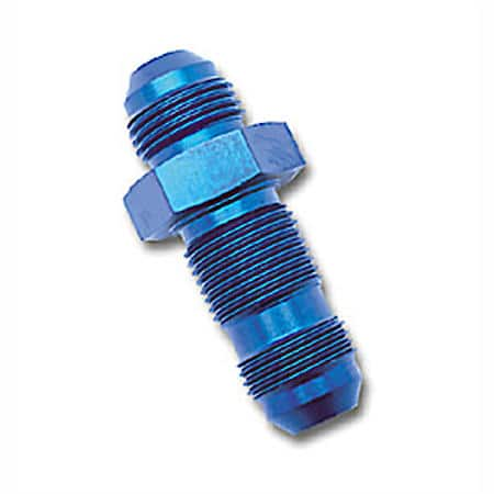 Straight Flare Bulkhead - 6 AN, Blue