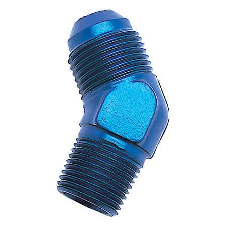 Flare to Pipe Adapter, 3 AN to 1/8" NPT, Blue, 45°