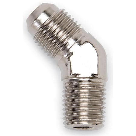 Flare to Pipe Adapter, Endura, 10 AN to 1/2" NPT, 45°