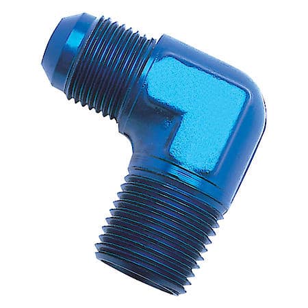 Flare to Pipe Adapter, 16 AN to 1" NPT, Blue, 90°