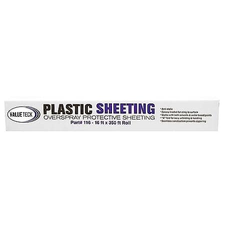 Plastic Sheeting, 16 ft wide x 350 ft long