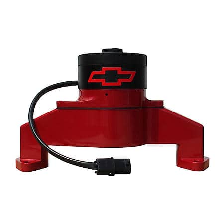 Big Block Electric Water Pump, Red Finish, Black Cap, Alum, Chevy B/B 396 to 454 Engines 1965-1996