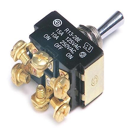 Toggle Switch, 15 Amp, 6 Screw, On/Off/On