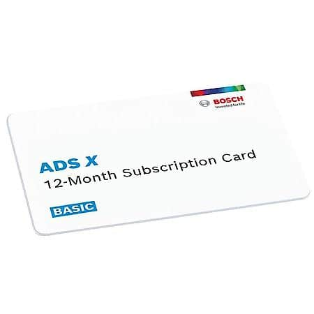 Bosch ADS X 12 Month Subscription - Basic Plan