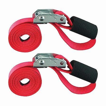 1 in x 6 ft Cinch Strap Cam Tie-Down 1,500 lb. 2-Pack