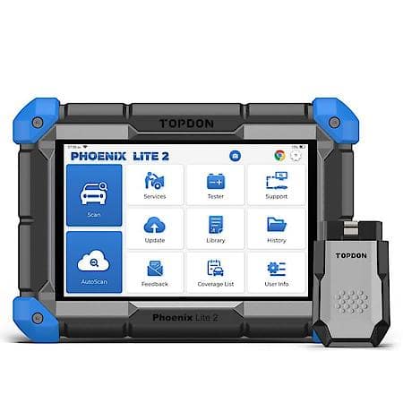 TOPDON Phoenix Lite 2 - 8" OE-Level Scan Tool, Service Functions, Bi-Directional Controls