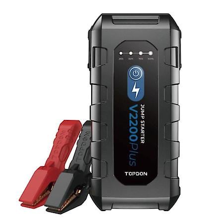 TOPDON V2200Plus - 2-in-1 2200 Peak Amp Jump Starter & Battery/System Tester