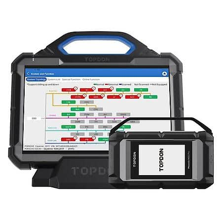 TOPDON Phoenix Max - 13.3" OE-Level Scan Tool, Docking Station, Cloud-Based Programming