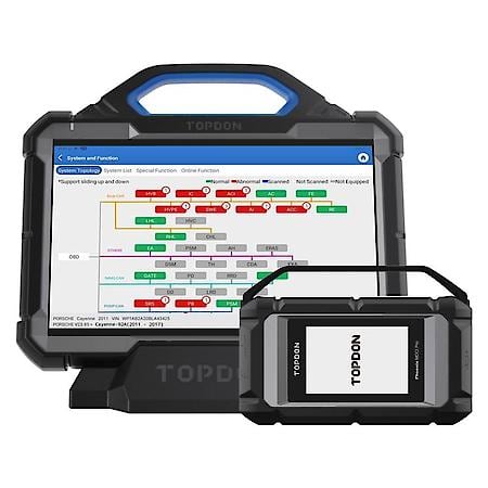 TOPDON Phoenix Max - 13.3" OE-Level Scan Tool, Docking Station & 4 Ch Oscilloscope