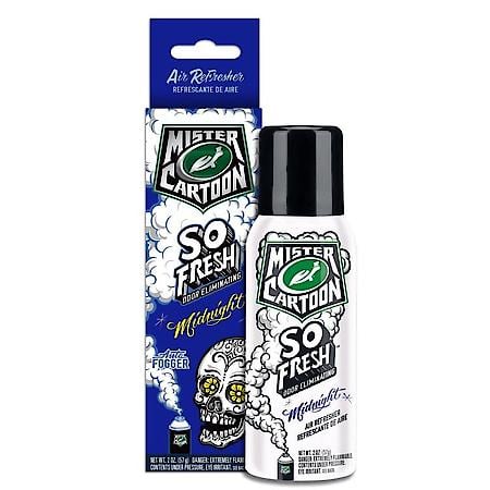 Mister Cartoon Aerosol Odor Eliminator Air Freshener, Midnight, 2 oz.