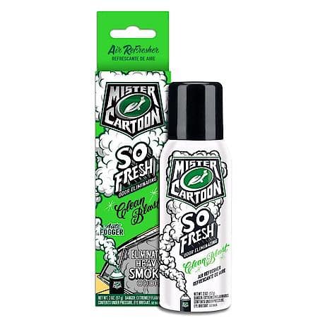 Mister Cartoon Aerosol Odor Eliminator Air Freshener, Clean Blast, 2 oz.